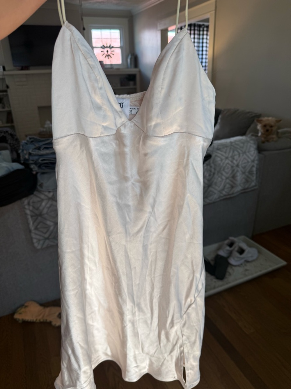Princess Polly Champagne Satin V-Neck Slip